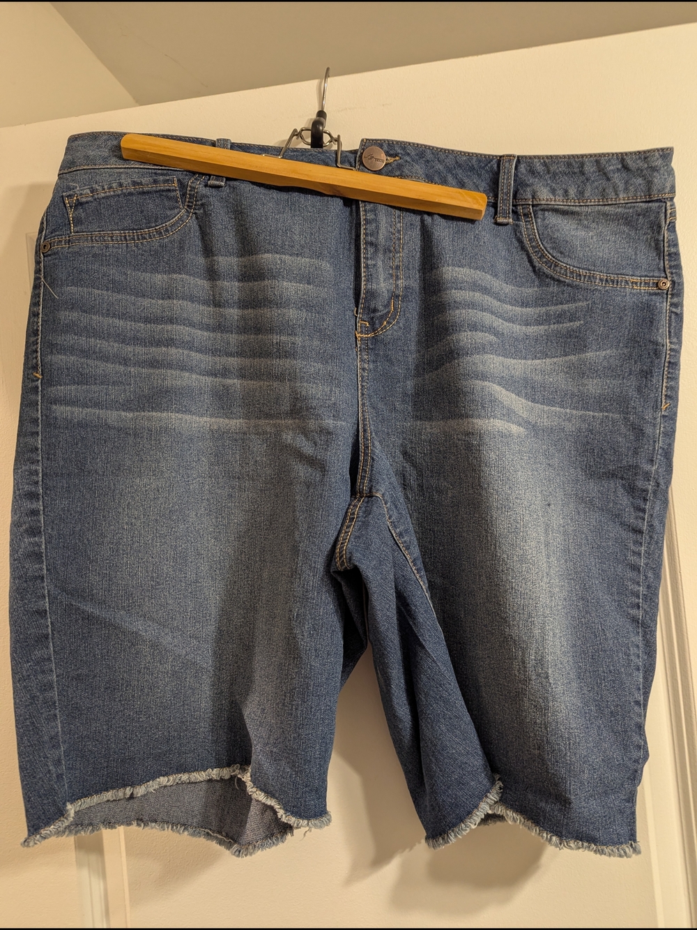 Blue Denim Cut-Off Jean Shorts